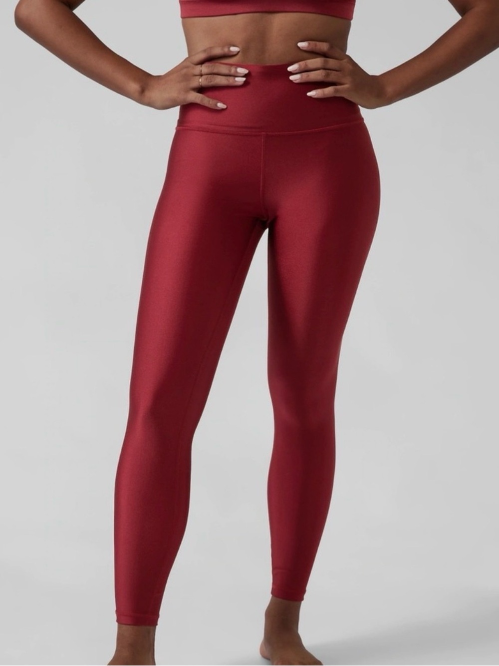 Athleta Elation Shine Tight in decadent red light NWT